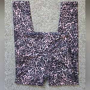 Pink and Black Leopard Print Leggings